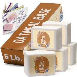 5 LB Unscented Oatmeal Melt & Pour Soap Base – Moisturizing Glycerin for DIY Soap Making