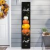 47.2" Wooden Hello Fall Porch Sign – Rustic Vertical Pumpkin Welcome Decor for Front Door & Yard - Image 5