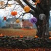 12 Pcs 12" Halloween Jack-O’-Lantern Paper Lanterns – Pumpkin, Spider & Skeleton Hanging Decor - Image 2
