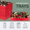 Christmas Ornament Storage Container – Holds Up to 96 Ornaments with Adjustable Dividers - Image 5