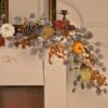 6 Ft Fall Garland with Lights – Autumn Leaves & Pumpkins Thanksgiving Table Mantle Porch Decor - Image 2