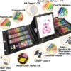 208-Pc Art Supplies Set for Kids & Teens – Includes Easel, Crayons, Colored Pencils, Scissors & More - Image 5