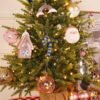 65 Pcs Macaron Pink Christmas Ornament Set – Shatterproof Baubles with Gold Gingerbread House & Tree Topper - Image 4