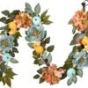 6FT Fall Garland with Lights – Artificial Autumn Flowers, Peonies, Hydrangeas & Pumpkins for Thanksgiving & Harvest Decor - Image 5