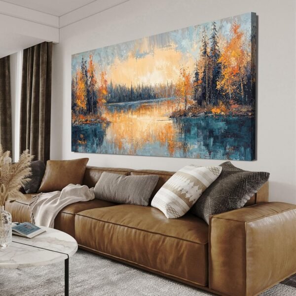29" x 58" Vintage Nature Landscape Canvas Wall Art – Large Decor for Living Room & Office