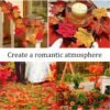 300 Pcs Artificial Maple Leaves – Mixed Fall Colors for Crafts, Weddings, Scrapbooking & Thanksgiving Decor - Image 4