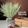 50-Pack 13.5" Frosted Pine Branches – Artificial Snowy Pine Sprigs for Christmas Wreaths & Decorations - Image 2