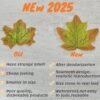 200 PCS Artificial Maple Leaves – Red, Gold & Green Faux Fall Leaves for Table, Party, Wedding, Halloween & Thanksgiving Decorations (3.4") - Image 5