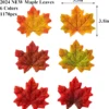 1170 Pcs Artificial Maple Leaves 8cm – 6 Fall Colors for Thanksgiving Decor - Image 4