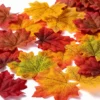 1170 Pcs Artificial Maple Leaves 8cm – 6 Fall Colors for Thanksgiving Decor - Image 3