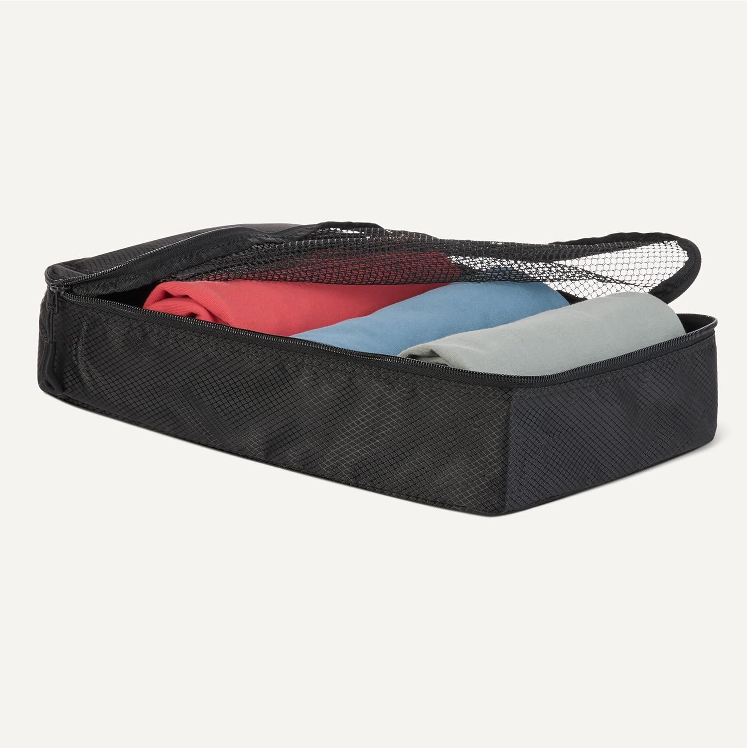 4-Piece Travel Packing Cubes Luggage Organizer Set Black - Image 3