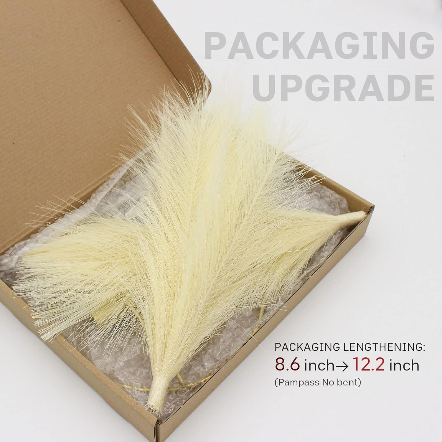 2 Pack Boho Metal Wall Art Artificial Pampas Plants - Image 4