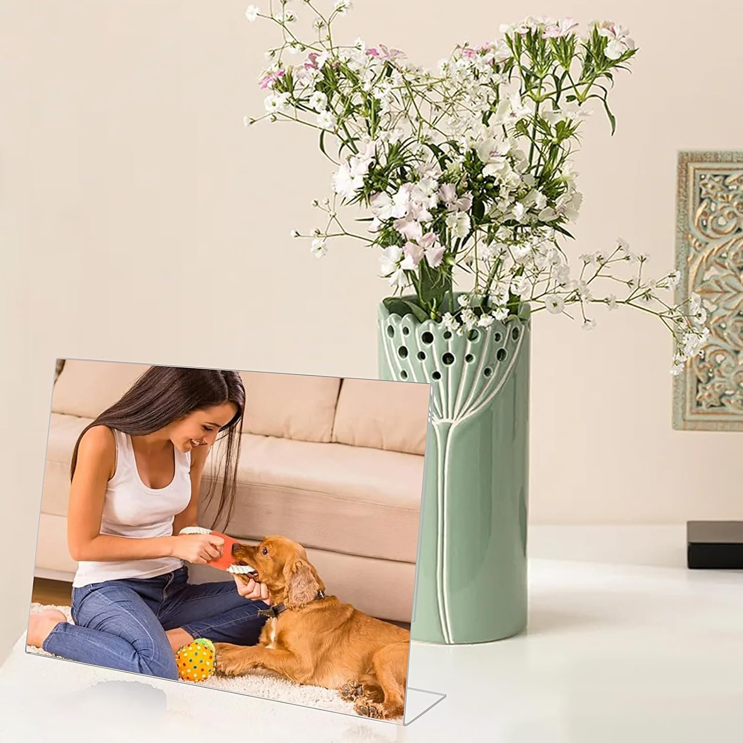 4x6 Clear Acrylic Picture Frames Set of Six - Image 4