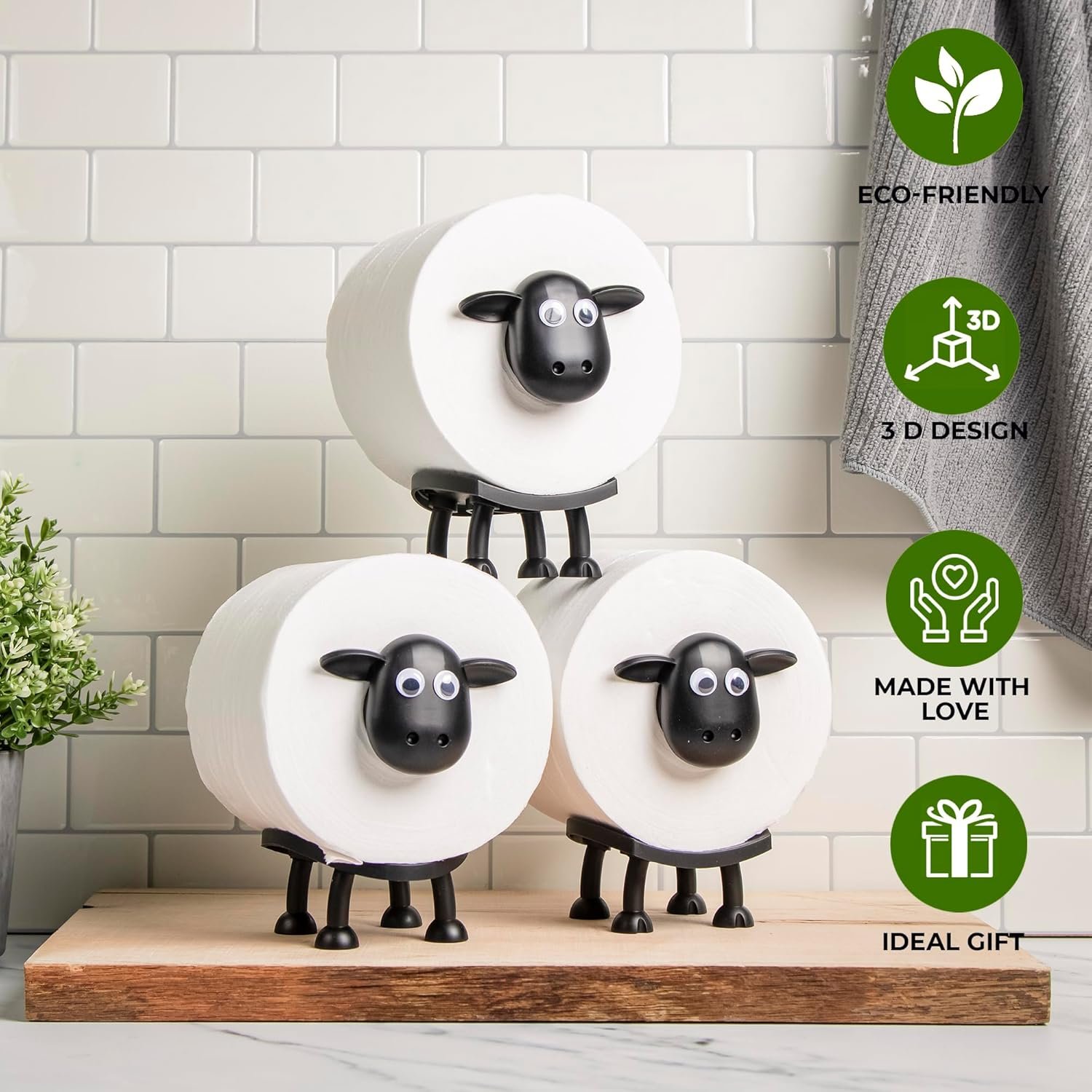 Sheep Toilet Roll Holder Funny 3D Printed Bathroom Decor - Image 4