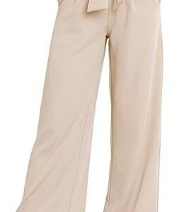 Women High Waist Wide Leg Business Casual Pants