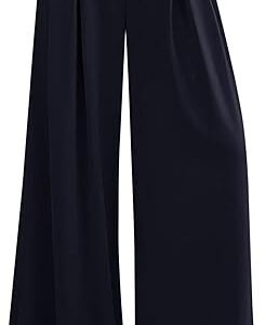 Women Wide Leg High Waist Palazzo Work Pants