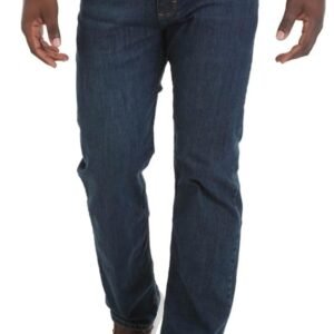 Mens Relaxed Fit Flex Waist Comfortable Classic Denim Jeans