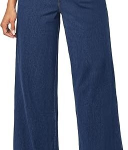Womens High Waist Wide Leg Stretch Pull-On Jeans