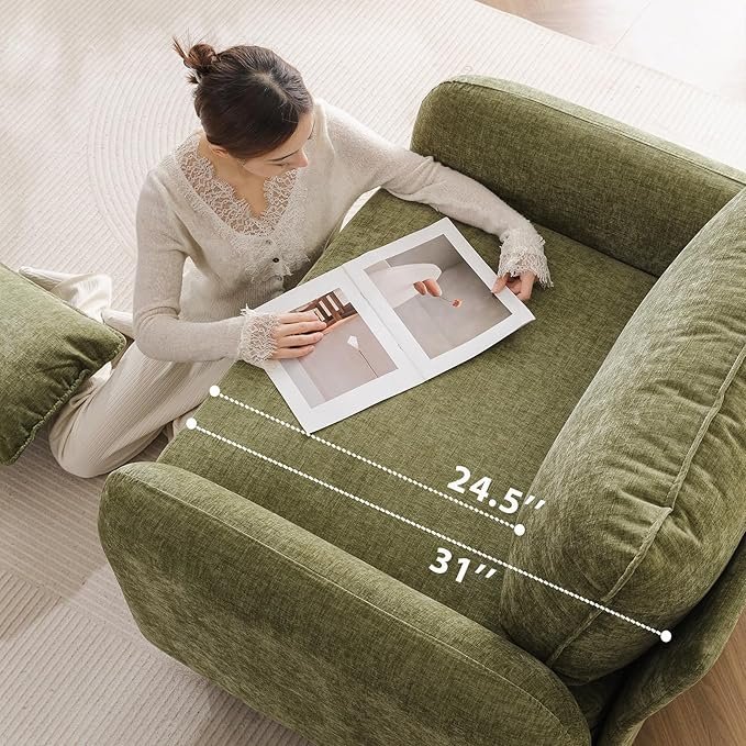 Oversized Accent Chair with Storage and Throw Pillows - Image 4