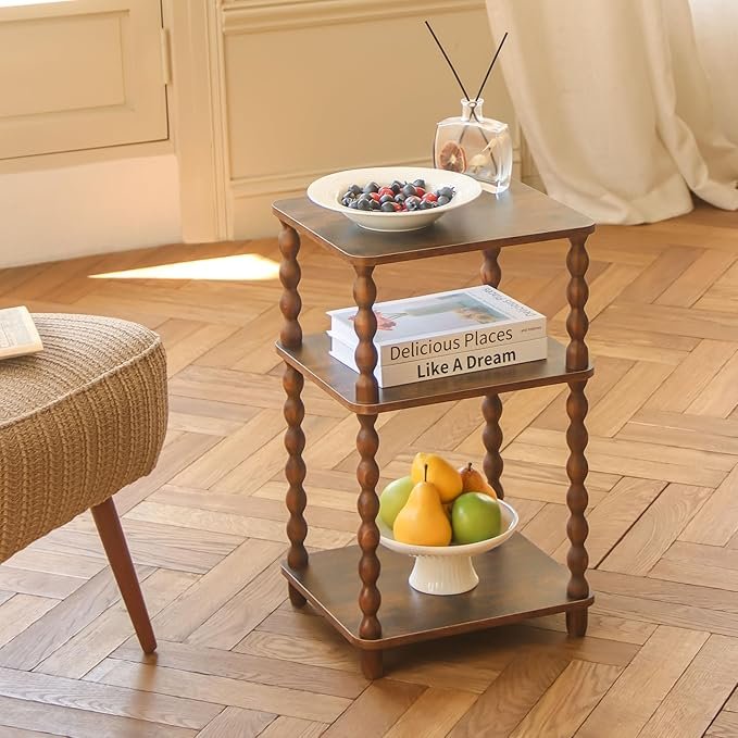 Modern Side Table with Storage Shelf and Nightstand - Image 4