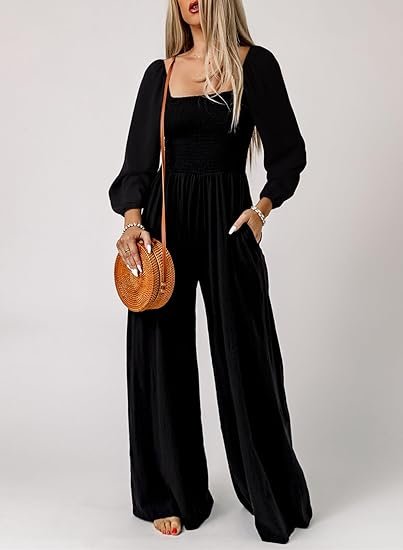 Women Casual Sleeveless Wide Leg Overalls Jumpsuit with Pockets - Image 4