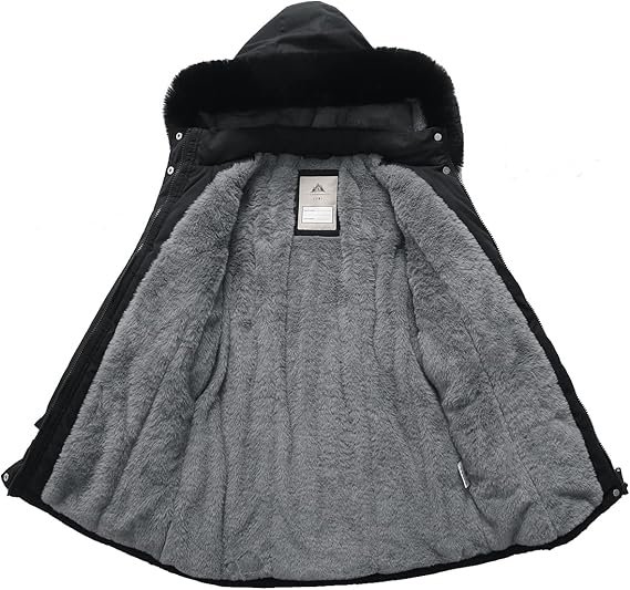 Girls Waterproof Winter Coat Hooded Puffer Parka Jacket - Image 4