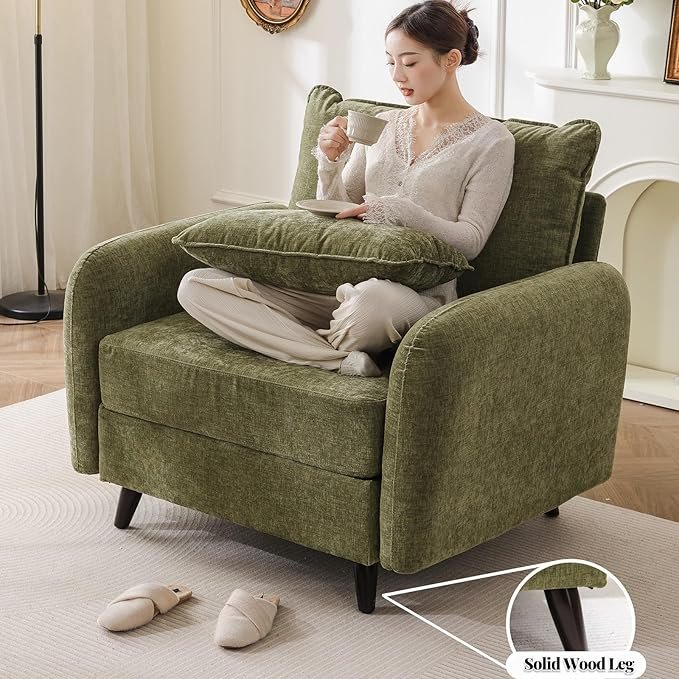 Oversized Accent Chair with Storage and Throw Pillows - Image 2